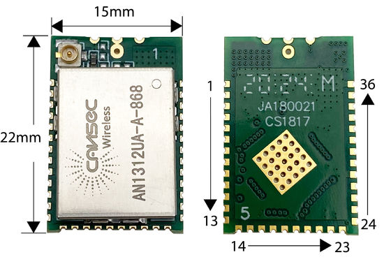 TI CC1312 IoT AES 256 Bit Alt GHz Modülü 434/470/868/915MHz 13dBm TX Gücü