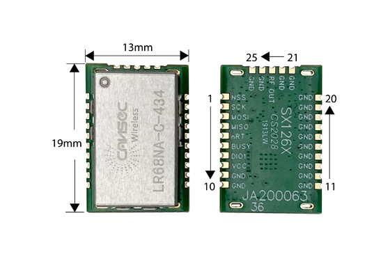 Cansec Kablosuz LR68NA-C SEMTECH LLCC68 Uzun Menzilli Lora Modülü Akıllı Ev IoT Çözümü 434M//868M/915M Sub-1 GHz