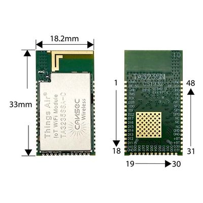 16.5dBm 1uA IoT Wifi Modülü CC3235 5Ghz Wifi Modülü TA3235SA-C