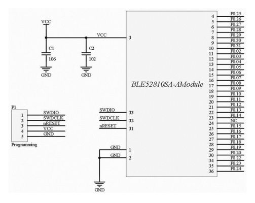160M 1uA Nordic RF Modülü Ble Transceiver Modülü Otomatik Güç Yönetimi BLE52810SA-A