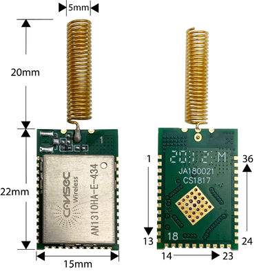 13dBm 1uA Cc1310 Lora 868mhz Modülü Kablosuz RF Soc Ti Modülü